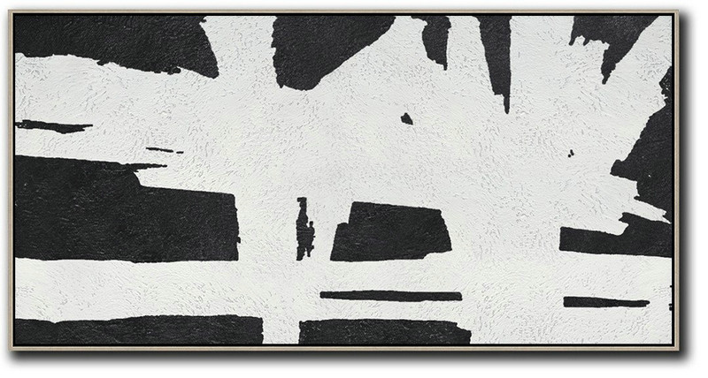 Modern Wall Decor,Oversized Panoramic Minimal Art On Canvas - Modern Art Abstract Painting